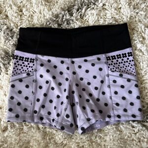 Lululemon Run: Shorty Short High Noon Dot Lilac / Black / Lilac / Black
